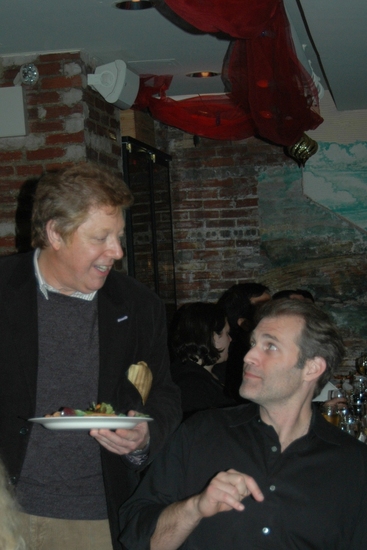 Robert R. Blume (Producer of Off Broadways-Mind Games) bringing dinner to Marc Kudisc Photo