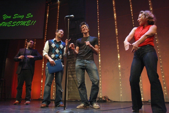 Steve Rosen, David Rossmer, Gavin Creel, and Sarah Saltzberg Photo