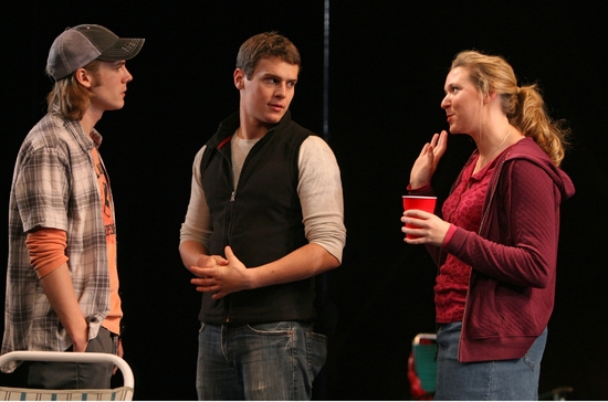 Zachary Booth, Jonathan Groff, and Cassie Beck Photo