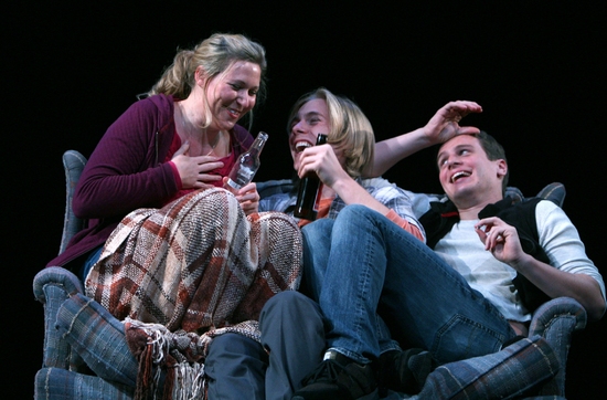Cassie Beck, Zachary Booth, and Jonathan Groff Photo