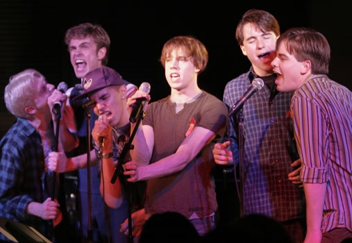 Andy Mientus, Kyle Riabko, Anthony Lee Medina, Ben Moss and Matt Shingledecker Photo