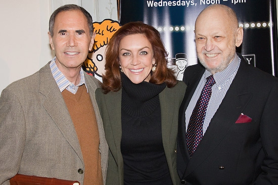 Freddie Gershon (Music Theatre International), Andrea McArdle, and Charles Strouse Photo