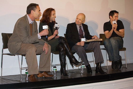Freddie Gershon, Andrea McArdle, Charles Strouse, and Seth Rudetsky Photo