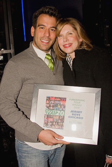 Christine Baranski with Jersey Boys Chicago representative Craig Laurie Photo