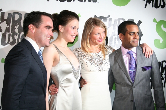 Brian d'Arcy James, Sutton Foster, Cameron Diaz and Daniel Breaker Photo