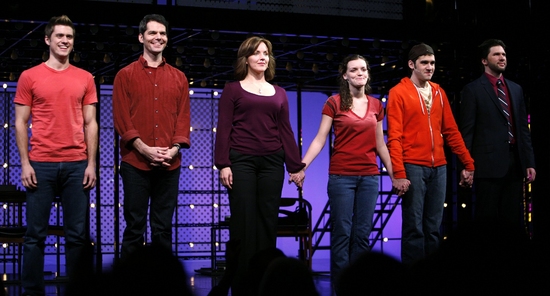 Aaron Tveit, J. Robert Spencer, Alice Ripley, Jennifer Damiano, Adam Chanler-Berat an Photo