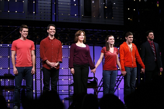 Aaron Tveit, J. Robert Spencer, Alice Ripley, Jennifer Damiano, Adam Chanler-Berat an Photo