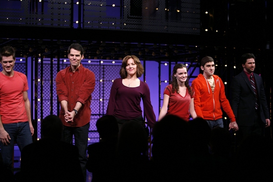 Aaron Tveit, J. Robert Spencer, Alice Ripley, Jennifer Damiano, Adam Chanler-Berat an Photo