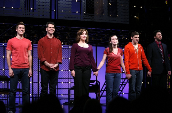 Aaron Tveit, J. Robert Spencer, Alice Ripley, Jennifer Damiano, Adam Chanler-Berat an Photo