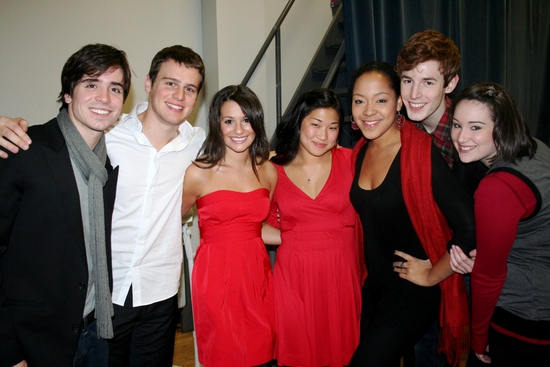 Matt Doyle, Jonathan Groff, Lea Michele, Jenna Ushkowitz, Lili Cooper, Blake Daniel a Photo