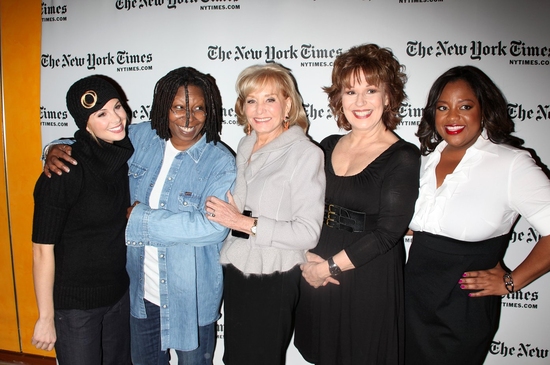 Elisabeth Hasselbeck, Whoopi Goldberg, Barbara Walters, Joy Behar and Sherri Shepherd Photo