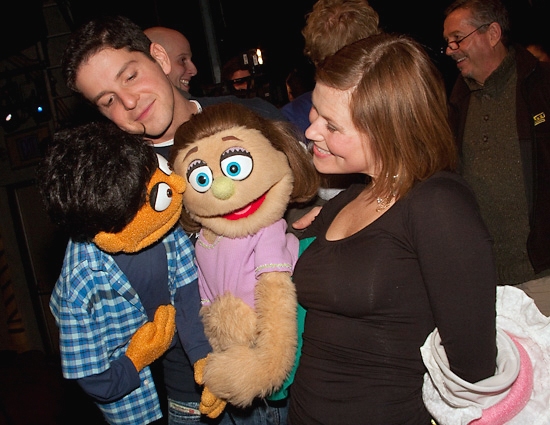 "Princeton" and "Kate Monster" get close while Howie Michael Smith and Carey Anderson Photo