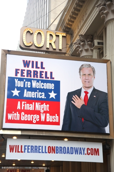 Photo Coverage: 'You're Welcome America' at the Cort Marquee Image