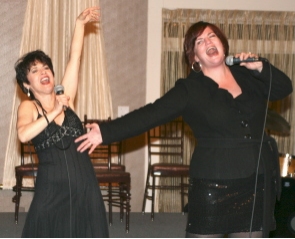 Kathy St. George as Judy Garland and Mary Callanan as Barbra Streisand Photo