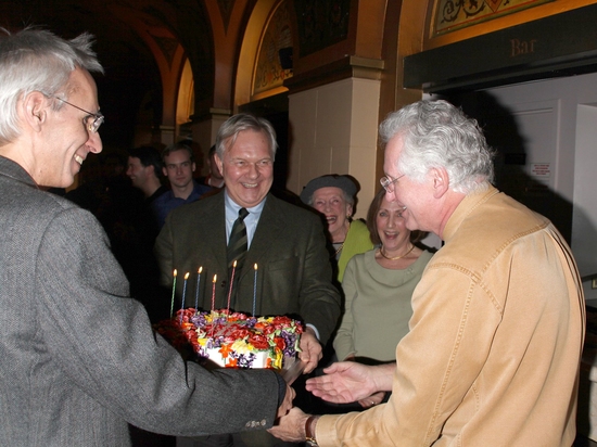 David Ives and Walter Bobbie wishing Jack Viertel a Happy Birthday!

 Photo