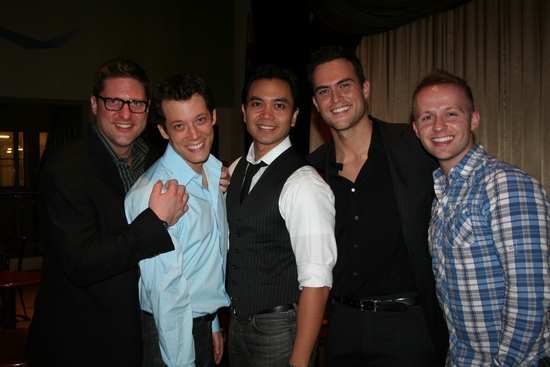 Christopher Sieber, John Tartaglia, Jose Llana, Cheyenne Jackson and Marty Thomas Photo