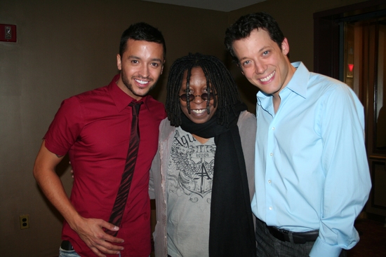 Jai Rodriguez, Whoopi Goldberg and John Tartaglia Photo