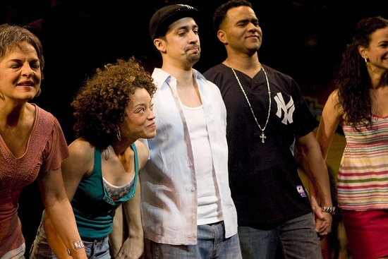 Priscilla Lopez, Marcy Harriell, Lin-Manuel Miranda and Mandy Gonzalez

 Photo