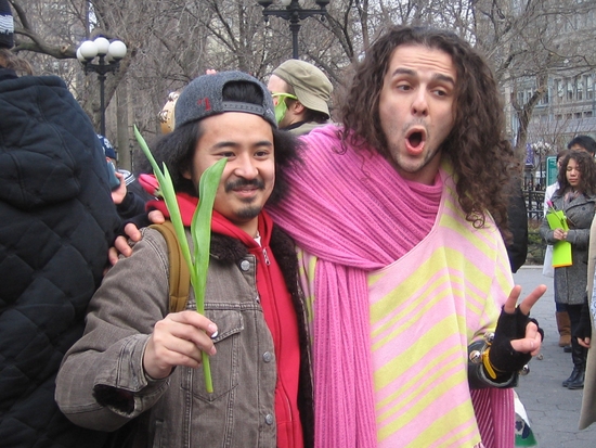 Photo Flash: The Cast of HAIR Spreads the Love in Union Square Image