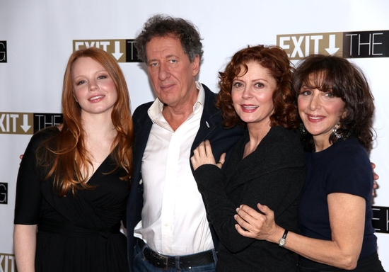 Lauren Ambrose, Geoffrey Rush, Susan Sarandon and Andrea Martin

 Photo