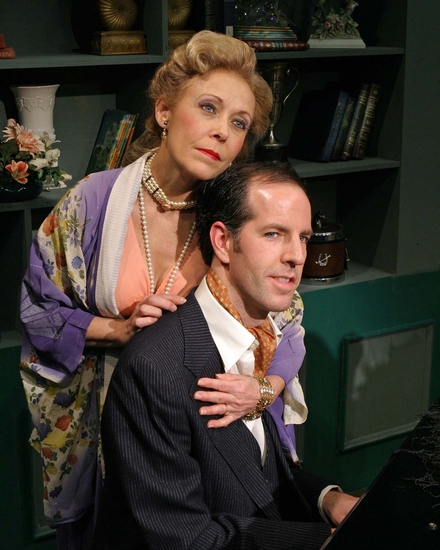Maryann Nagel as Edith Bouvier Beale (standing) and Patrick Janson as Gould  Photo