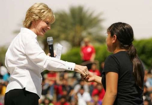 Photo Flash: Florence Henderson Visits La Quinta Middle School Image