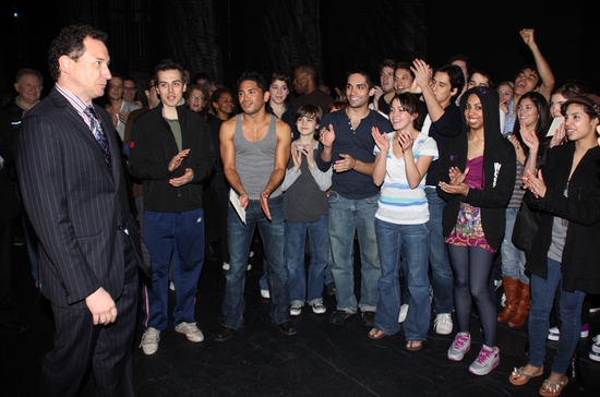 Kevin McCollum, Cody Green and the West Side Story cast

 Photo