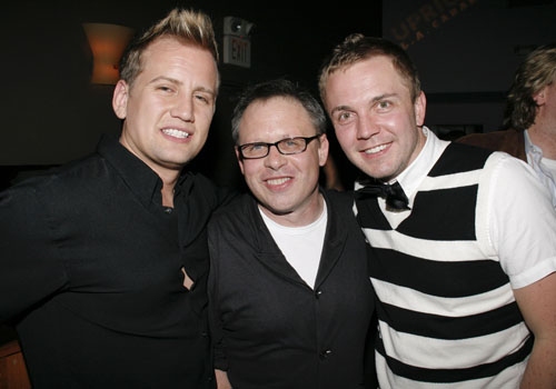 Upright producer Chris Isaacson and Shane Scheel with Bill Condon Photo