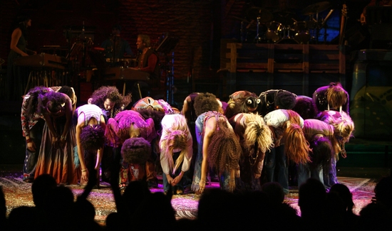 Photo Coverage: 'The Sun Shines In' HAIR Returns to Broadway - Opening Curtain Call! Image