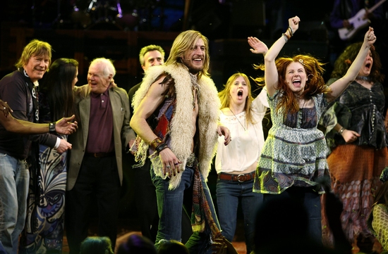 Photo Coverage: 'The Sun Shines In' HAIR Returns to Broadway - Opening Curtain Call! Image