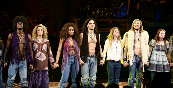 Photo Coverage: 'The Sun Shines In' HAIR Returns to Broadway - Opening Curtain Call! Image