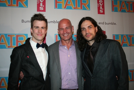 Gavin Creel, Robert Hansen (President of Levis) and Will Swenson Photo