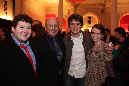 Executive Director of The Public Theater Andy Hamingson with three members of the ori Photo