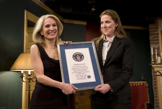 Catherine Russell and Guinness World Records representative Laura Plunkett Photo