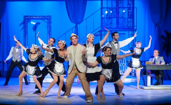 Gary Rucker (Freddy Benson) and the cast of DIRTY ROTTEN SCOUNDRELS Photo