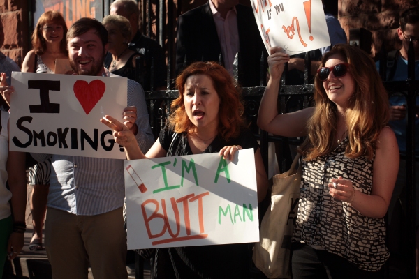 Photo Coverage: THE LAST SMOKER IN AMERICA Opening- Arrivals and Curtain Call!  Image