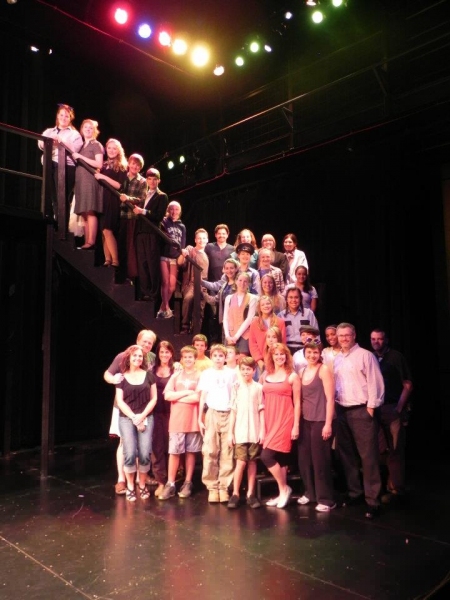 Hunter Foster with the URINETOWN Cast and Creative Team Photo