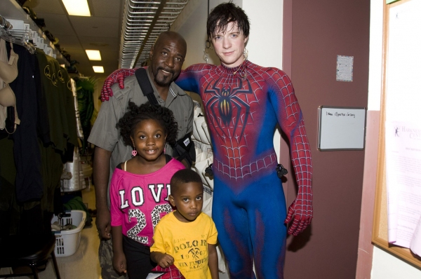 Photo Flash: Steve St. Bernard Visits SPIDER-MAN! Image