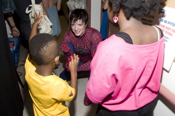 Photo Flash: Steve St. Bernard Visits SPIDER-MAN! Image