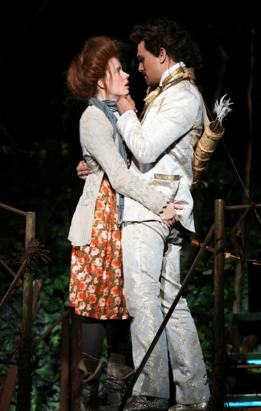 Amy Adams and Ivan Hernandez in the Shakespeare in the Park production of Into the Wo Photo