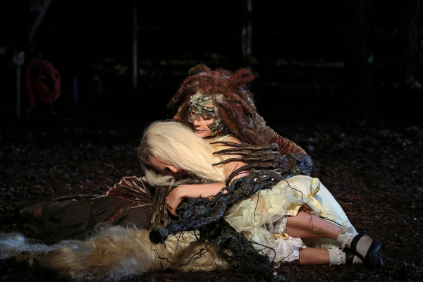 Tess Soltau and Donna Murphy in the Shakespeare in the Park production of Into the Wo Photo