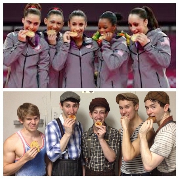 Photo Flash: Saturday Intermission Pics, Aug 11 - NEWSIES, NUTTY PROFESSOR and More Give Olympic Tributes! 