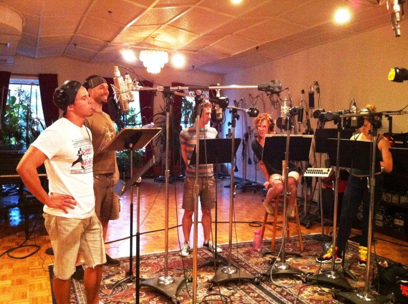 Photo Flash: The Cast of TRIASSIC PARQ in the Recording Studio Image