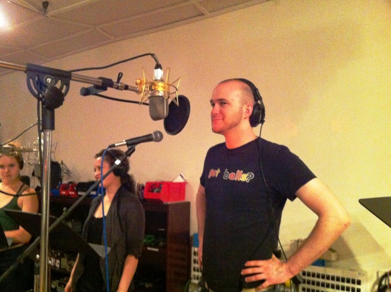 Photo Flash: The Cast of TRIASSIC PARQ in the Recording Studio 