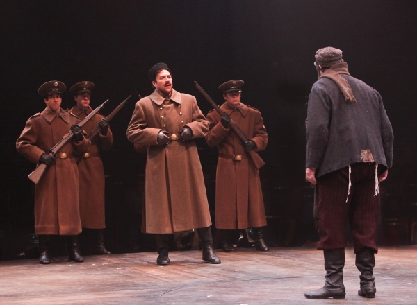 Aaron Serotsky and Bob Amaral as Constable and Tevye, with Russian military Andrew J. Photo