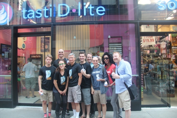 Photo Flash: Hunter Bell and Cast of SILENCE! THE MUSICAL Unveil 'Hannibal Nectar' Dessert in Times Square Image