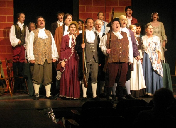 Robert Morris (played by Steve Lobis, front row, left) and friends Photo