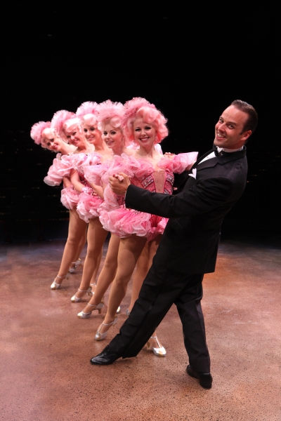 Noah Racey as Bobby Child with ensemble (front to back) Kristen J. Smith, Bradley Ben Photo