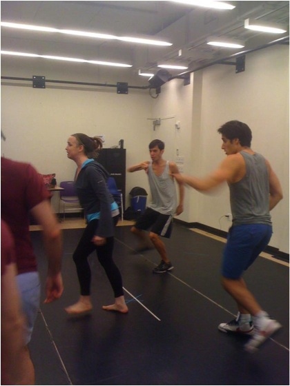  Choreography Rehearsal! Cait Doyle, DJ Bucciarelli, and Jared Zirilli Photo