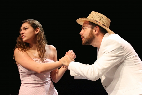 Hannah Smith as Charlotte Goodall and Timothy Riggs as The Reverend Lawrence T. Shann Photo